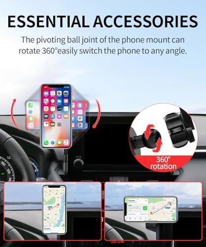 Maser Weller 360° Rotating Car Phone Mount for Toyota RAV4 (2019-2025) – Mag Safe-Compatible, Air Vent Safe Smartphone Holder with Fixed Clip for Optimal Navigation and Hands-Free Calls