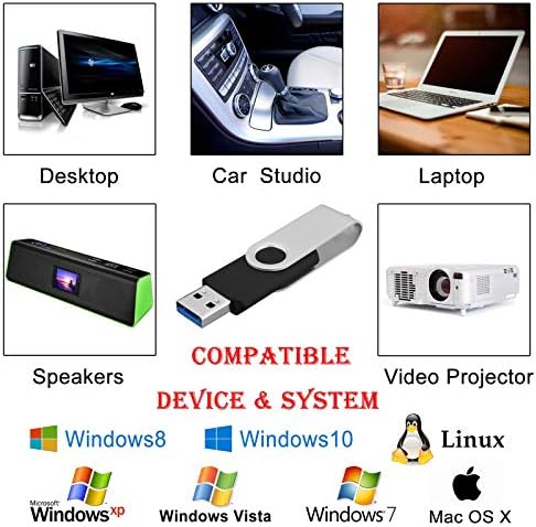 KOOTION 10 Pack USB 3.0 32 GB Flash Drive – Ultimate High-Speed Portable Memory Stick for Effortless File Storage and Transfer, Sleek Black Design for Professionals and Students