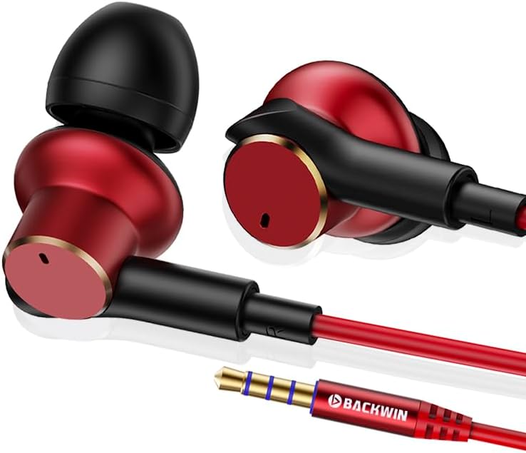 High-Fidelity Wired Earbuds with Four Drive Units – Immersive Noise-Cancelling In-Ear Headphones for Powerful Bass and Crystal Clear Sound – Universal 3.5 mm Jack for Seamless Compatibility – Comfortable Design with Built-in Microphone for Hands-Free Calls – Ideal for Music Lovers and Daily Use