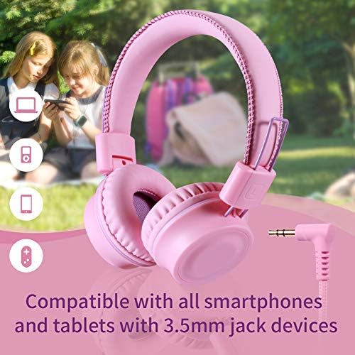 M2 Kids Foldable On-Ear Headphones – Adjustable, Tangle-Free 3.5 mm Wired Design in Vibrant Blue – Perfect for School, Travel & Gaming – Durable Comfort with Clear Sound for Young Auditory Enthusiasts – Ideal for Active Lifestyles and Extended Use
