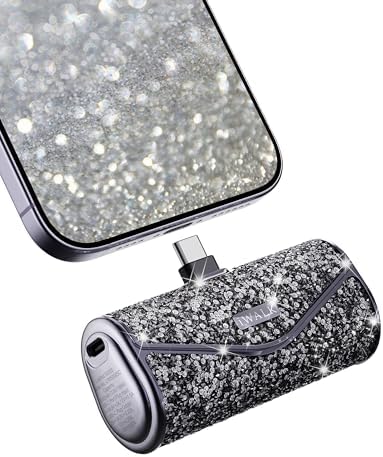Sparkling 5000 m Ah Portable Charger by i Walk – 22.5 W High-Speed Power Bank with Integrated USB-C for i Phone 16/15 & Samsung Galaxy S25/S24 – Stylish Travel Companion for Effortless On-the-Go Charging and Continuous Power Output