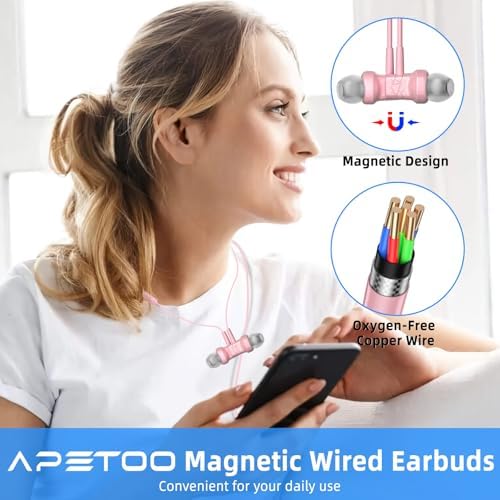 APETOO USB C Wired Earbuds: Unmatched Sound Quality and Noise Isolation for Samsung Galaxy S25/S24/S23 & i Phone 16 – Ergonomic In-Ear Design for Ultimate Comfort and Broad Device Compatibility – Fast USB C Connectivity for Effortless Music Enjoyment and Immersive Listening Experience