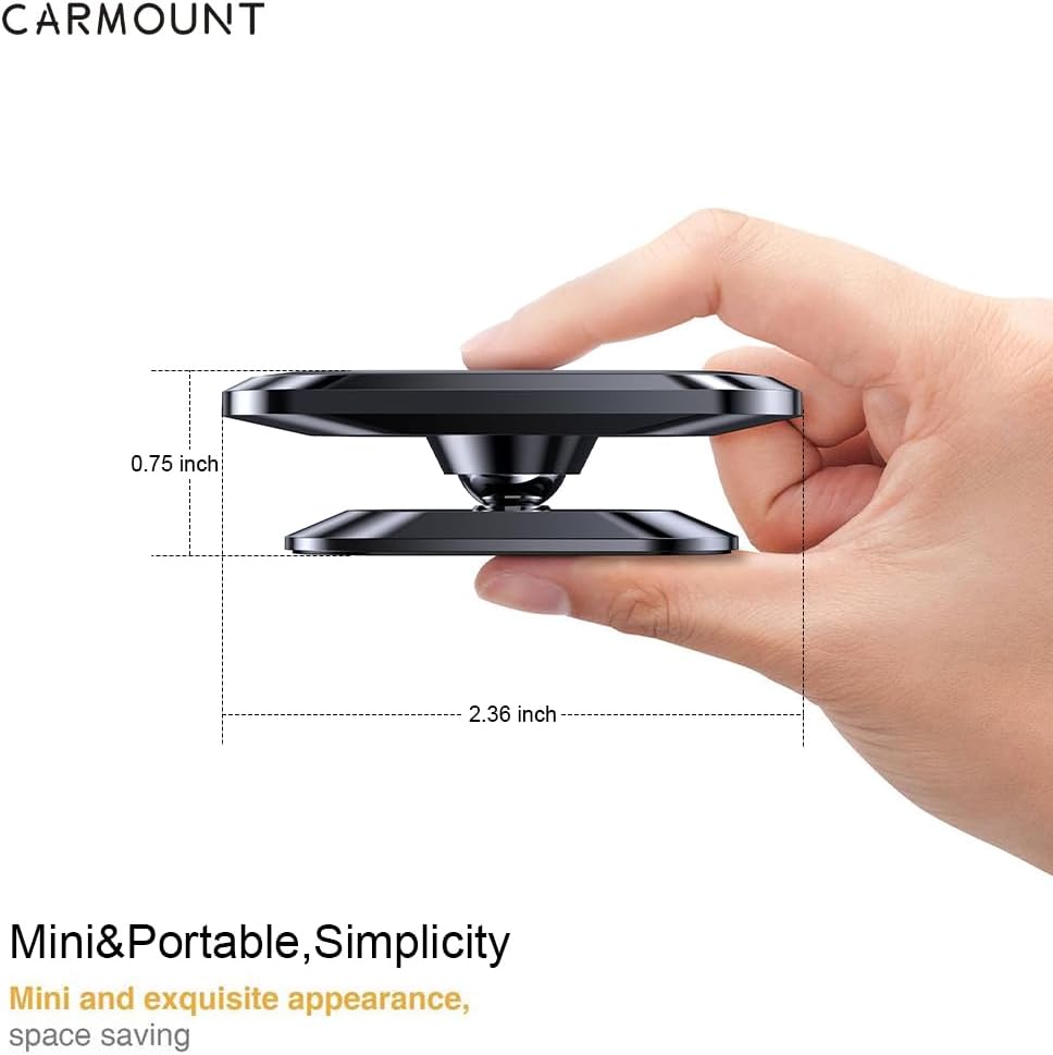 Ultimate 2-Pack Magnetic Car Phone Holder: Unmatched Stability with Super Strong Magnets – 360° Rotating Dashboard Mount for All Smartphones – Quick Installation for Enhanced Safety and Convenience on the Road