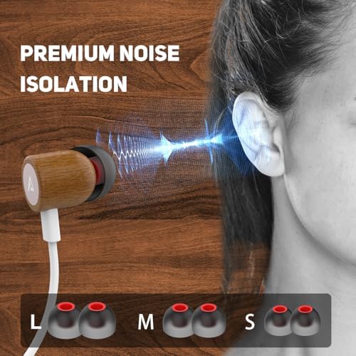 Elevate Your Sound Experience: Premium Red Pear Wood USB C Headphones for i Phone 16 – Hi-Fi Stereo Type C Earbuds with Built-in Remote & Microphone – Luxurious Rose Gold Finish for Unmatched Audio Clarity on i Phone 16/15 Pro Max, Galaxy S23, i Pad – Comfortable Wired Earphones for Audiophiles and Professionals