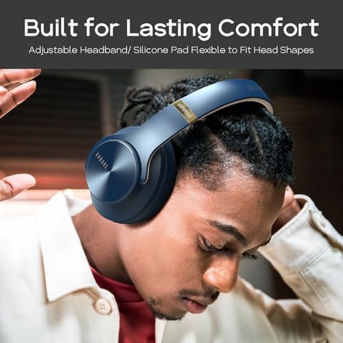 Transform Your Listening Journey with DOQAUS Over-Ear Bluetooth Headphones: 90-Hour Playtime, Tailored EQ Settings, and Superior Noise Cancellation for Unmatched Comfort and Audio Clarity in Music and Calls