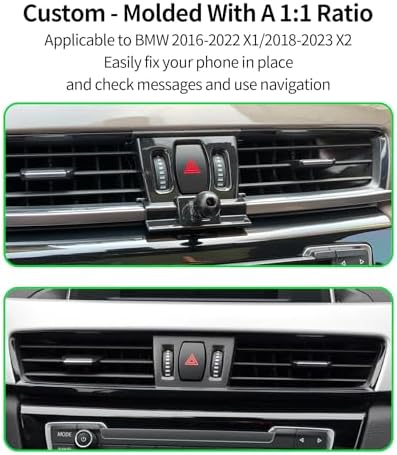 Transform Your BMW X1 (2016-2022) & X2 (2018-2023) with the High-Tech Wireless Charging Phone Holder – 360° Rotating Auto Mount for Enhanced Navigation, Qi-Compatible for Effortless Charging, and Premium Stability Features for a Seamless Driving Experience