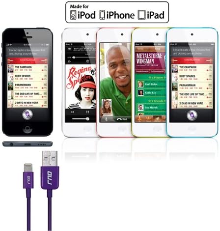 RND MFi Certified 1.5 FT Lightning to USB Cable for i Phone, i Pad & i Pod – Optimal Fast Charging & Data Sync Accessory for i Phone X Series, 8, 7, 6 Models – Durable & Portable Black Design for Everyday Use