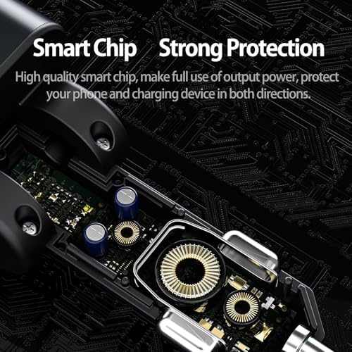 Compact 87 W Retractable Car Charger for i Phone 16 – Fast Charging USB-C Adapter for Road Trips and Daily Commutes, Essential Travel Accessory for Men and Women, Superior Compatibility and Safety Features