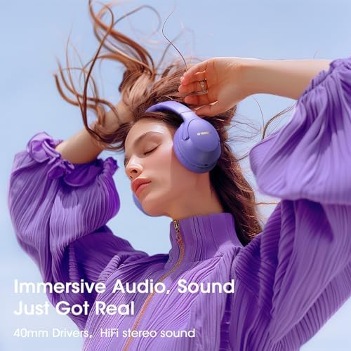 Premium Bluetooth Over-Ear Headphones with 80-Hour Playtime, Custom EQ Settings, and Enhanced Noise-Cancellation Microphone for Superior Call Clarity – Foldable Wireless Headset Ideal for Travel, Gym, Office, and Home Enjoyment with Rich Deep Bass and Unmatched Comfort
