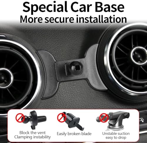 Premium 360-Degree Rotating Car Phone Holder for Audi A3, S3, RS3 (2014-2020) – Effortless Navigation & Hands-Free Calling Accessory for Your Dashboard – Stylish Mobile Cradle Enhancing Safety and Functionality