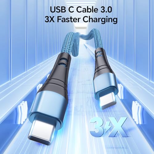 Dayaoncy 10 FT Pink USB C Charger Cable – Dual Pack of Fast Charging Cables with 100 W Power Delivery for i Phone 15/16 Pro Max, Android Devices, Tablets, and Laptops – Superior Durability and Stylish Design for Ultimate Convenience
