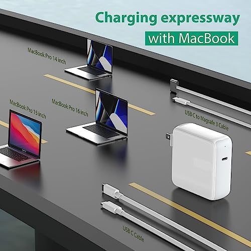 Ultra-Fast 96 W USB-C Charger for Mac Book Pro & Air – Compatible with 2025-2016 Models, Lightning-Speed Charging with 6.6 ft Cable, Safe Battery Protection & LED Indicator for Ultimate Convenience – Power Your Devices with Confidence!