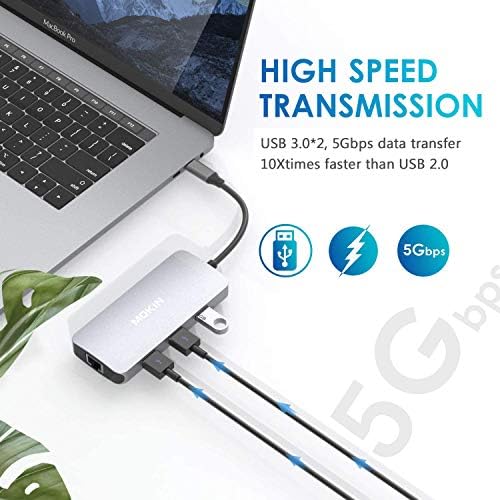 Transform Your Mac Book with the MOKi N 9-in-1 USB C Adapter: Ultimate Multiport Hub Featuring 3 USB 3.0 Ports, 4 K HDMI Output, RJ45 Ethernet, SD/TF Card Readers, and 100 W Power Delivery for Seamless Connectivity and Enhanced Productivity! Perfect for Mac Book Pro and Air Users Looking for Unmatched Versatility and Speed!