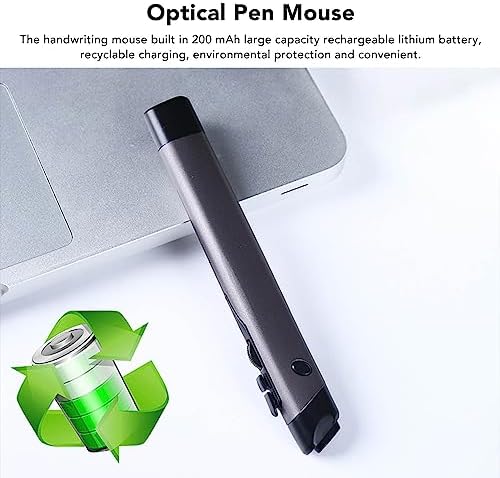 Revolutionize Your Workspace with the Serounder Wireless Bluetooth Optical Pen Mouse – Ultra-Responsive 2.4 GHz Mini Air Mouse for Laptops and Tablets, Ergonomic Design, 1200 DPI Precision, and 4 Customizable Buttons for Optimal Performance and Comfort