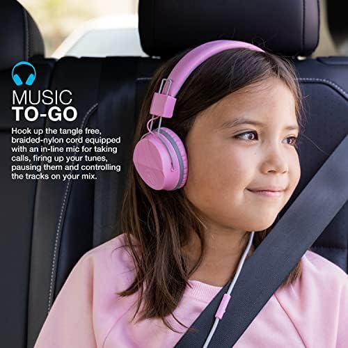 Experience Superior Sound with JLab JBuddies Studio On-Ear Kids Headphones – Safe Volume Limiter, Adjustable & Folding Design, Noise Isolation, Built-in Mic for Toddler Audio Enjoyment (Graphite/Blue) – Perfect for Home, School, and Travel