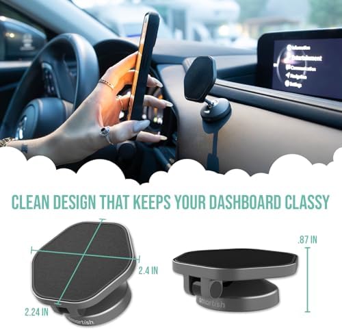 Elevate Your Driving Experience with the Smartish Mag Safe Car Mount – Mountaineer | Premium Magnetic Phone Holder for i Phone 16/15/14/13/12 | Extra Strength Adhesive for Secure Dashboard Mounting | Stylish Beige Design with 360-Degree Rotation for Optimal Viewing | Perfect Accessory for Seamless Connectivity and Navigation