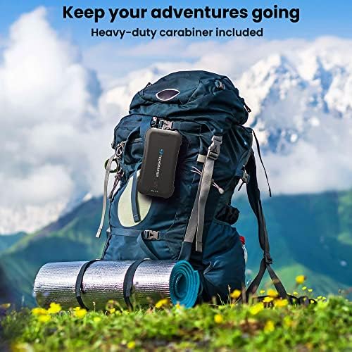Ultimate TECHSMARTER 30000 m Ah Waterproof Rugged Power Bank with 20 W USB-C Fast Charging & Built-in Flashlight – Perfect Outdoor Companion for All Weather Adventures, Ensuring Unmatched Device Compatibility and Reliability