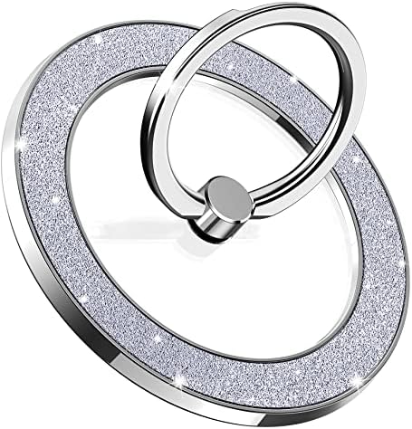 Glamorous Glitter Magnetic Phone Ring Holder for Mag Safe – Secure Grip & 360° Rotation for i Phone & Android – Perfect Blend of Style and Functionality – Ideal Gift for Loved Ones – Enhanced Compatibility with Mag Safe Charging & Non-Magnetic Devices – 2024 Fashion Twinkle Ring by Pikabo