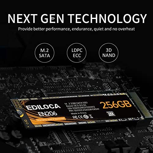 Upgrade Your System with the EN206 512 GB M.2 SSD – High-Speed 3 D NAND TLC Technology for Ultrabooks and Mini PCs, Blazing Fast Read/Write Speeds of 550/460 MB/s, Enhanced Compatibility for Seamless Performance and Efficiency