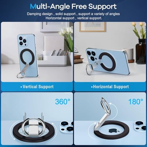 Innovative Purple Foldable Magnetic Finger Loop Kickstand – Ultra-Durable Non-Slip Ring Holder for Smartphones with 360-Degree Rotation, Ergonomic Comfort, and Universal Compatibility for i Phones and More