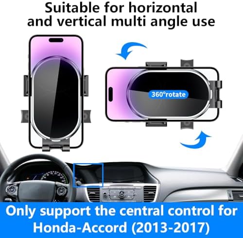 Premium Car Phone Holder for Honda Accord 2008-2012 EX-L V6 – Enhanced 360-Degree Rotation Dashboard Mount with Bar Display for Optimal Navigation and Hands-Free Convenience – Stylish Automotive Accessory for Seamless Integration and Easy Installation