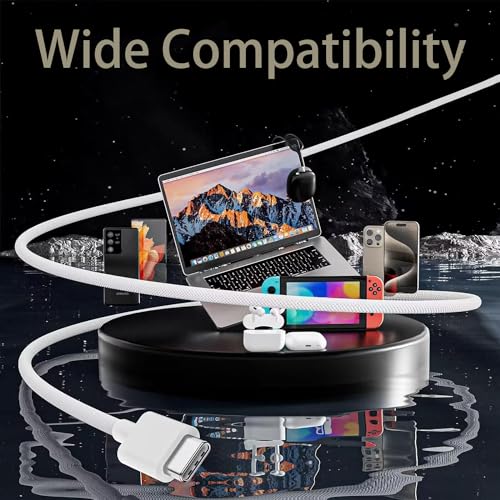 Ultra-Durable 10 FT USB A to USB C Braided Charging Cable for i Pad Pro 12.9″ & i Phone 16 Series – Enhanced Fast Charging & Data Transfer for Apple Devices – Ideal Length for Home & Travel Use – Strong Woven Design for Maximum Longevity and Compatibility