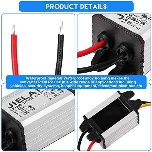 Versatile Dual Waterproof Power Converter – Adjustable 12 V to 6 V Voltage Regulator & 3 A 18 W DC Power Supply Module for Automotive, Marine, and Solar Applications – Ideal for Trucks, Boats, and Outdoor Equipment Power Management