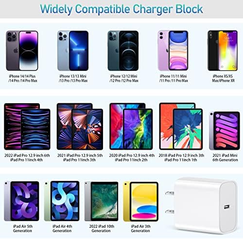 Rapid Charge USB C Charger Block 5 Pack – 20 W Power Delivery Fast Charging Cube for i Phone 16/15/14 Pro Max, Air Pods, Galaxy, and Pixel Devices – Compact & Portable Multi-Device Charging Solution with Enhanced Safety Features for Optimal Performance