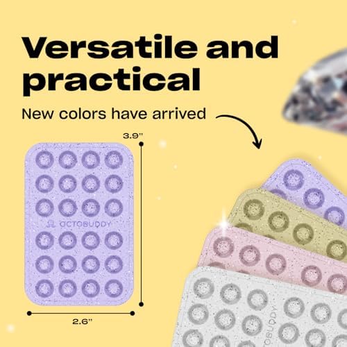 Elevate Your Selfie Game with the Diamonds Silicone Suction Phone Mount – Stylish Hands-Free Grip Featuring 24 Robust Suction Cups for Unmatched Stability – Compact 2.6″ x 3.9″ Design in Fancy Violet – Perfect for Vlogs, Live Streaming, and Capturing Every Moment Effortlessly