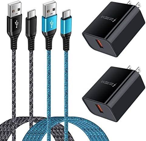 Ultra-Fast 18 W QC3.0 USB-C Wall Charger & Sturdy USB-A Cable – Optimized for Samsung Galaxy A & S Series, Delivering Lightning-Quick Power, Compact for Travel, and Equipped with Superior Safety Features for Reliable Charging