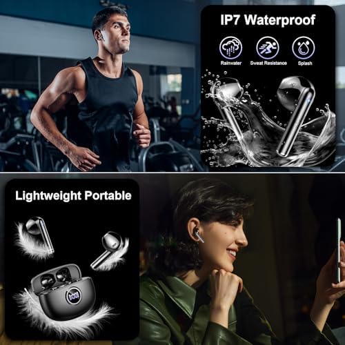 Elevate Your Audio Experience with Motost Bluetooth 5.3 Wireless Earbuds – Cutting-Edge ENC Noise Cancellation, 40-Hour Battery Life, IP7 Waterproof Rating, and LED Battery Display – Perfectly Crafted for Active Lifestyles, Daily Commutes, and Flawless Connectivity on Android & i OS Devices. Enjoy Superior Sound Clarity and Comfort with Ergonomically Designed Earbuds for Extended Wear and Versatility. Ideal for Music Aficionados and Professionals Seeking Top-Quality Performance, These Noise-Cancelling Earbuds are Engineered to Enhance Your Listening Journey, Whether at the Gym, Traveling, or Relaxing at Home. Discover the Ultimate Fusion of Durability and Innovative Technology – Transform Your Everyday Routine with Motost’s Exceptional Sound Quality and Seamless Integration.