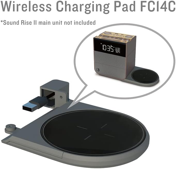 Elevate Your Charging Experience with the Premium Wireless Charging Pad – Custom Fit for Sound Rise II, Fast Qi-Certified Power Boosts, Non-Slip Design for Secure Convenience, and Sleek Aesthetic for Any Space