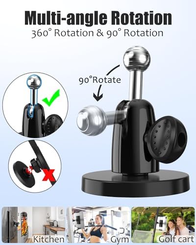 Charchendo Universal Magnetic Tablet Holder for Golf Carts – Secure Mount for Club Car, ICON EV, EZGO, and Yamaha | Compatible with i Pad Pro 12.9, Air, Mini & Galaxy Z Fold | 360-Degree Rotating Stand for 4.7-12.9” Devices | Premium Golf Cart Accessory for Hands-Free Navigation and Entertainment