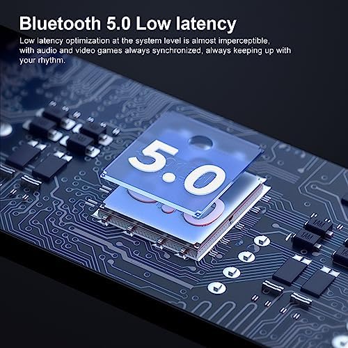 Crystal Bluetooth Earbuds – Stylish Wireless Headphones with Low Latency for Gaming & Music – IPX4 Waterproof, Touch Control, 26-Hour Battery Life, Multipoint Pairing – Perfect for Active Lifestyles and Seamless Connectivity