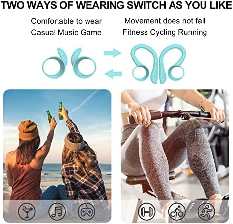 Ultimate Green Wireless Earbuds with Earhooks – Bluetooth 5.1 Noise Cancelling Sports Headphones, Waterproof Design for Secure Fit During Workouts, Compact Earphones for Enhanced Sound Quality and Durability