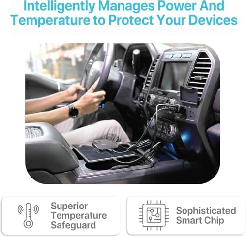 BLACK+DECKER 38 W Dual USB-C Car Charger – Compact Fast Charging Adapter with LED Indicator for i Phone 16/15/14/13/12, Pixel 3/2 XL, i Pad Pro – Advanced Power Delivery & Qualcomm Quick Charge Technology for Optimal Performance on the Go
