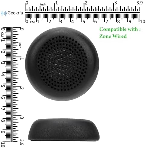 Geekria Quick Fit Ear Pads for Logitech Zone Wired & Zone 750 Headphones – Premium Comfort & Longevity in Sleek Black – Fast Installation Ear Cushions for Superior Audio & Acoustic Isolation – Not Compatible with Zone Wireless Models