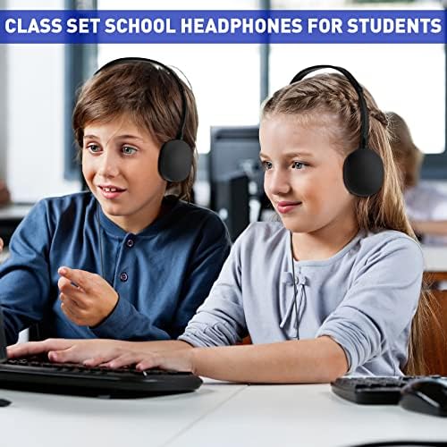 Elevate Classroom Engagement with Konohan Kids Headphones – Bulk 18-Pack Adjustable Wired Earphones for Students, Teens, and Adults, Offering Universal 3.5 mm Compatibility and Superior Sound Quality – Durable and Comfortable for All Learning Environments