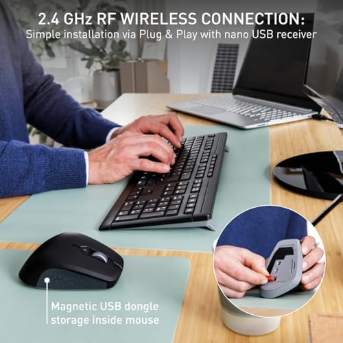 CHERRY Stream TKL Wired USB Keyboard – Compact Silent Keystroke Design for Enhanced Office Productivity and Ergonomic Comfort – Ideal for Professionals and Minimalist Workspaces