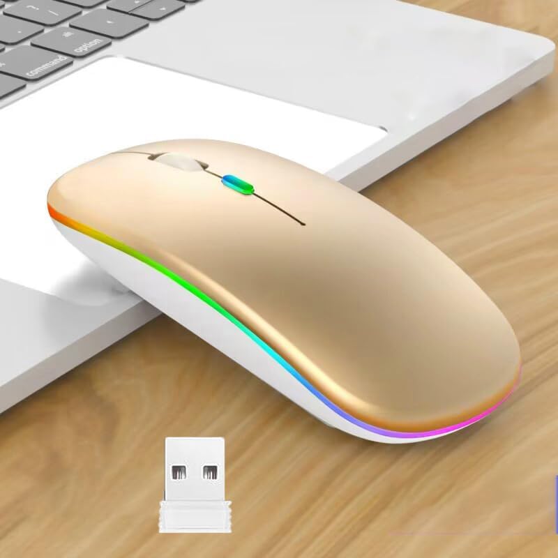 Seamless Productivity with 3 Pack Rosy Glow Red Wireless Bluetooth Mouse – Rechargeable, Silent, and Slim Dual Mode Mice for Laptop, Desktop, i Pad, and Mac – Perfect for On-the-Go Professionals and Students