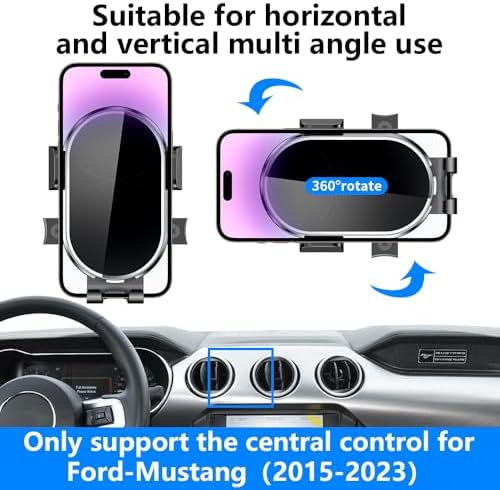 Ford Mustang Mach-E 2021-2025 Premium Car Phone Holder – 360-Degree Rotating Dashboard Mount for Enhanced Navigation & Hands-Free Use – Durable, Easy Installation Mobile Phone Cradle Accessory for Optimal Driving Experience