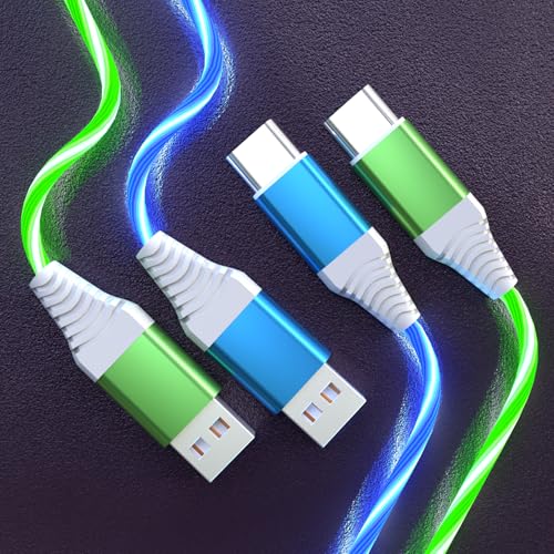 Illuminate Your Charging Experience: Premium 78-Inch Light Up USB C Charging Cable with 3 A Fast Charging Capability – Universal Compatibility for i Phone 16/15/Pro/Plus/Pro Max, Galaxy S24/S23/S22/S21/S20, i Pad, Pixel & More – Durable, Stylish LED Indicator for Nighttime Visibility and Enhanced Convenience