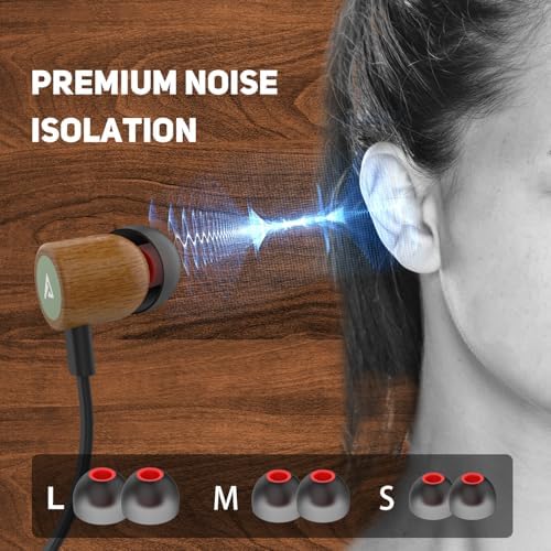 Elevate Your Sound Experience with ADPROTECH Lightning Earbuds – MFi Certified Wooden In-Ear Headphones with Magnetic Design, Built-In Microphone & Volume Control, Compatible with i Phone 14, 13, 12, 11 Pro Max, XS Max, XR – Stylish, Durable, and Ergonomic for All-Day Comfort