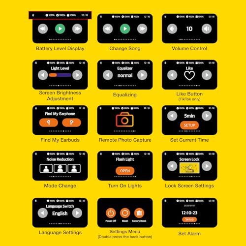 Haribo Gummy Bear Wireless Earbuds – Bluetooth 5.4 Noise Cancelling Headphones with IPX4 Water Resistance, 13 mm Bass for Deep Sound, and LCD Touchscreen Charging Case for Effortless Audio Experience