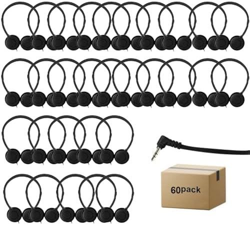 Bulk 20-Pack Adjustable Kids Headphones with 3.5 mm Jack – Optimal Classroom Earphones for Enhanced Focus and Audio Clarity in Schools, Libraries, and Home Learning Environments