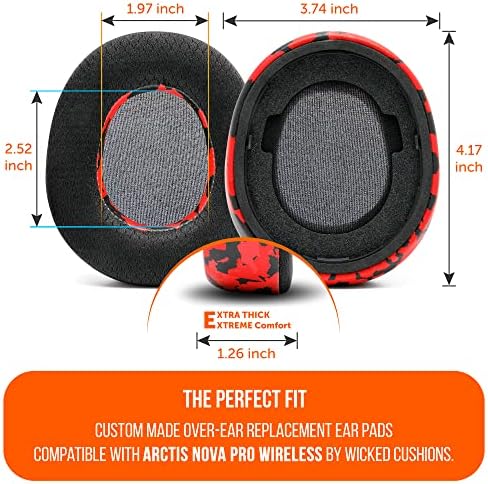 Experience Ultimate Comfort with WC Freeze Nova Pro Wireless Cooling Gel Earpads for Arctis Nova Pro – Exclusive 90’s Black Design, Enhanced Durability & Sound Isolation, Tailored Fit for Gamers Seeking Maximum Performance and Prolonged Play Sessions