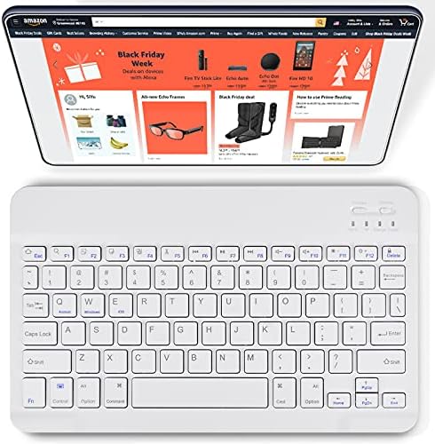 Ultra-Slim DETUOSI 10-Inch Wireless Keyboard – Lightweight Portable Multi-Device Typing Solution for i OS, Android, and Windows – Perfect for Travelers and Professionals – Effortless Connectivity with Enhanced Typing Comfort – Black