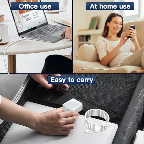 Ultimate 45 W USB-C Fast Charger with 6 FT Type C Cable for i Phone 16 Pro Max – Rapid Power Delivery for i Phone 15 Models & S25 – Lightweight & Durable Design for On-the-Go Charging Efficiency