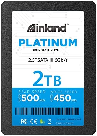 Transform Your Tech with INLAND Platinum 1 TB SATA III SSD – Ultra-Fast 2.5″ Solid State Drive Featuring Advanced TLC 3 D NAND for Superior Performance and Reliability, Ideal for Gamers and Creatives