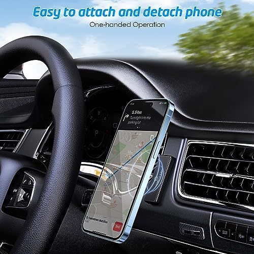 Wix Gear Ultra-Strong Magnetic Phone Car Mount – Universal Dashboard Holder for Smartphones & Mini Tablets | 10 Powerful Magnets for Secure Grip & Hands-Free Convenience | Sleek Adhesive Design with 360-Degree Rotation for Optimal Viewing